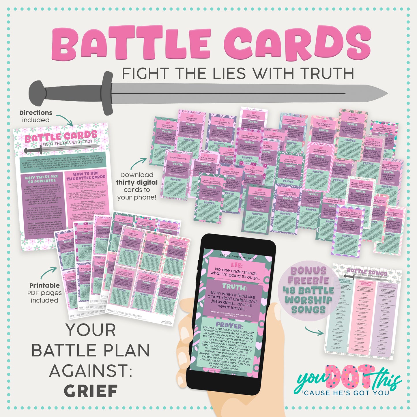 BATTLE CARDS- GRIEF {Digital Download}