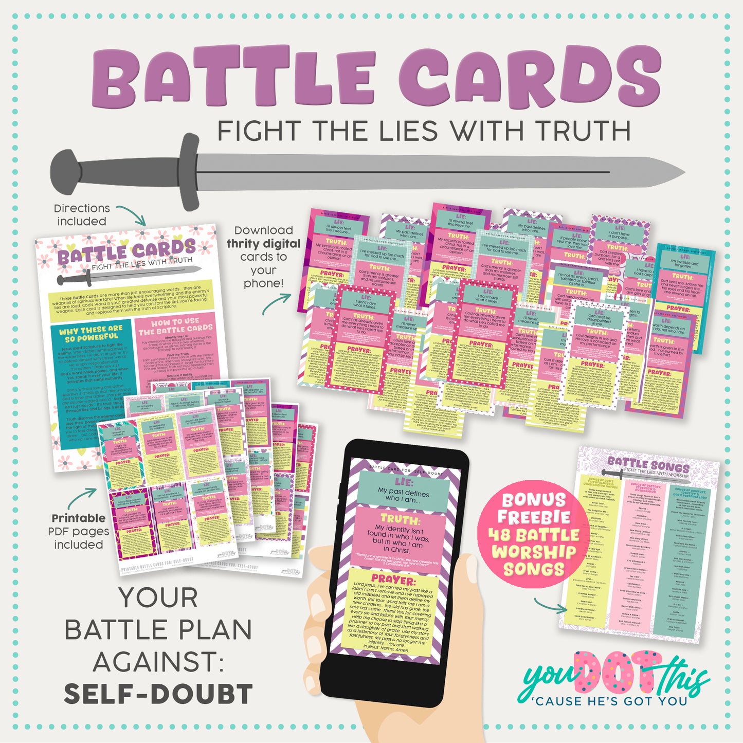 BATTLE CARDS- SELF-DOUBT {Digital Download}