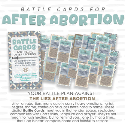 BATTLE CARDS- AFTER ABORTION {Digital Download}