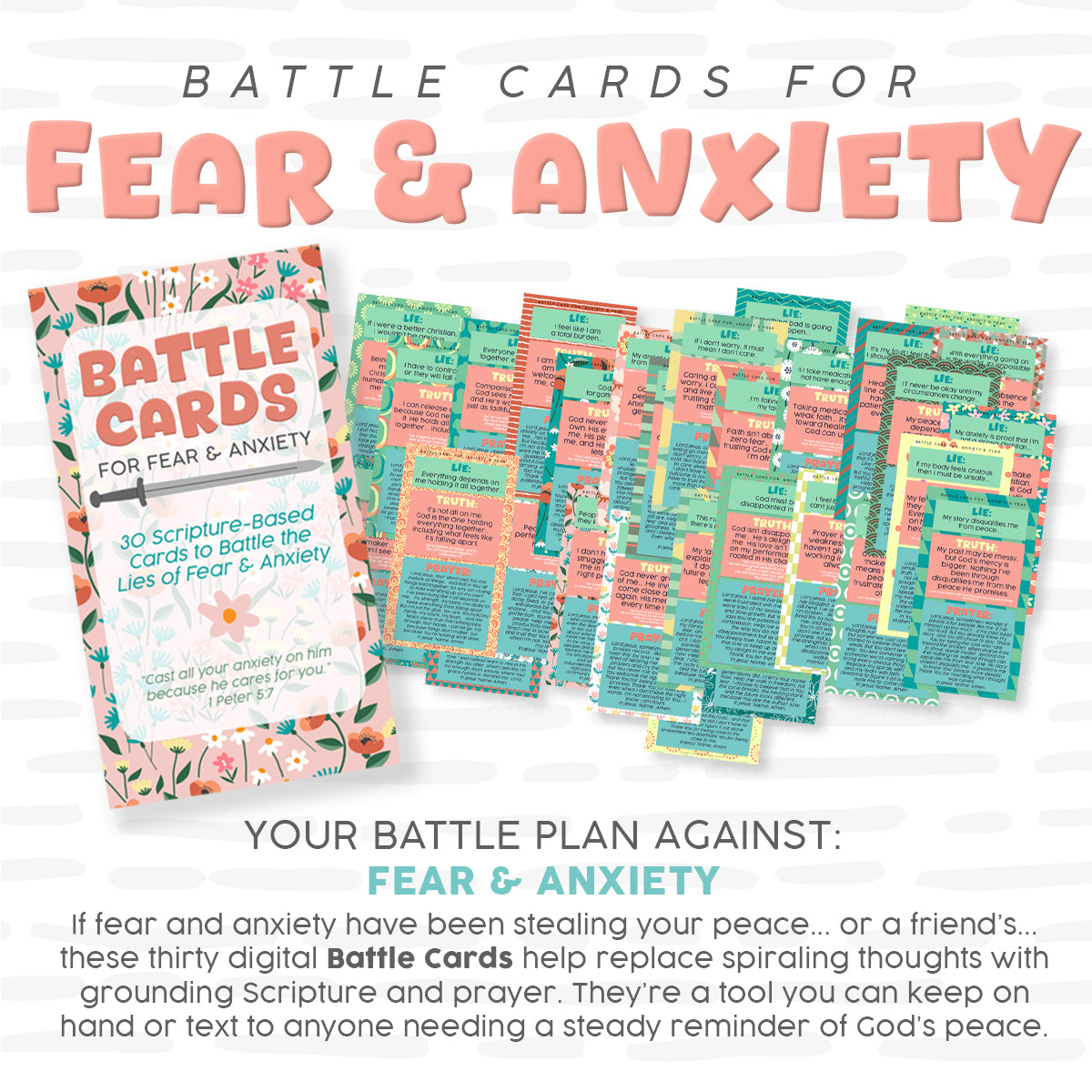 BATTLE CARDS- FEAR & ANXIETY {Digital Download}