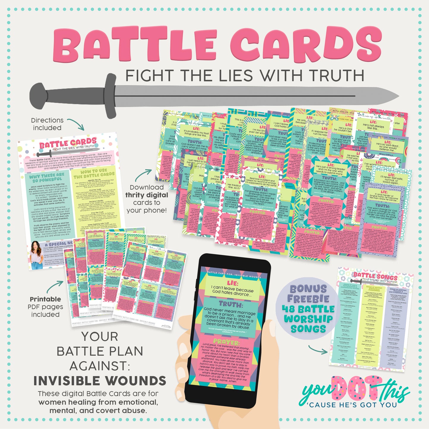 BATTLE CARDS- INVISIBLE WOUNDS {Digital Download}