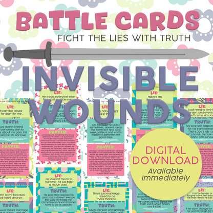 BATTLE CARDS- INVISIBLE WOUNDS {Digital Download}