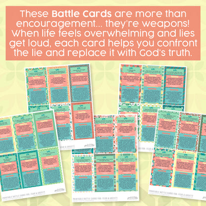 BATTLE CARDS- FEAR & ANXIETY {Digital Download}