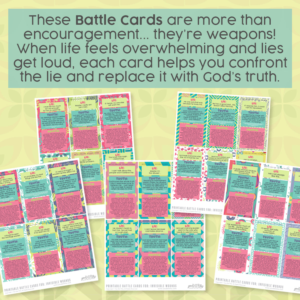 BATTLE CARDS- INVISIBLE WOUNDS {Digital Download}
