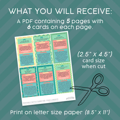 BATTLE CARDS- FEAR & ANXIETY {Digital Download}