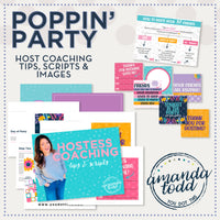 POPPIN' PARTY HOST COACHING Tips, Scripts & Images