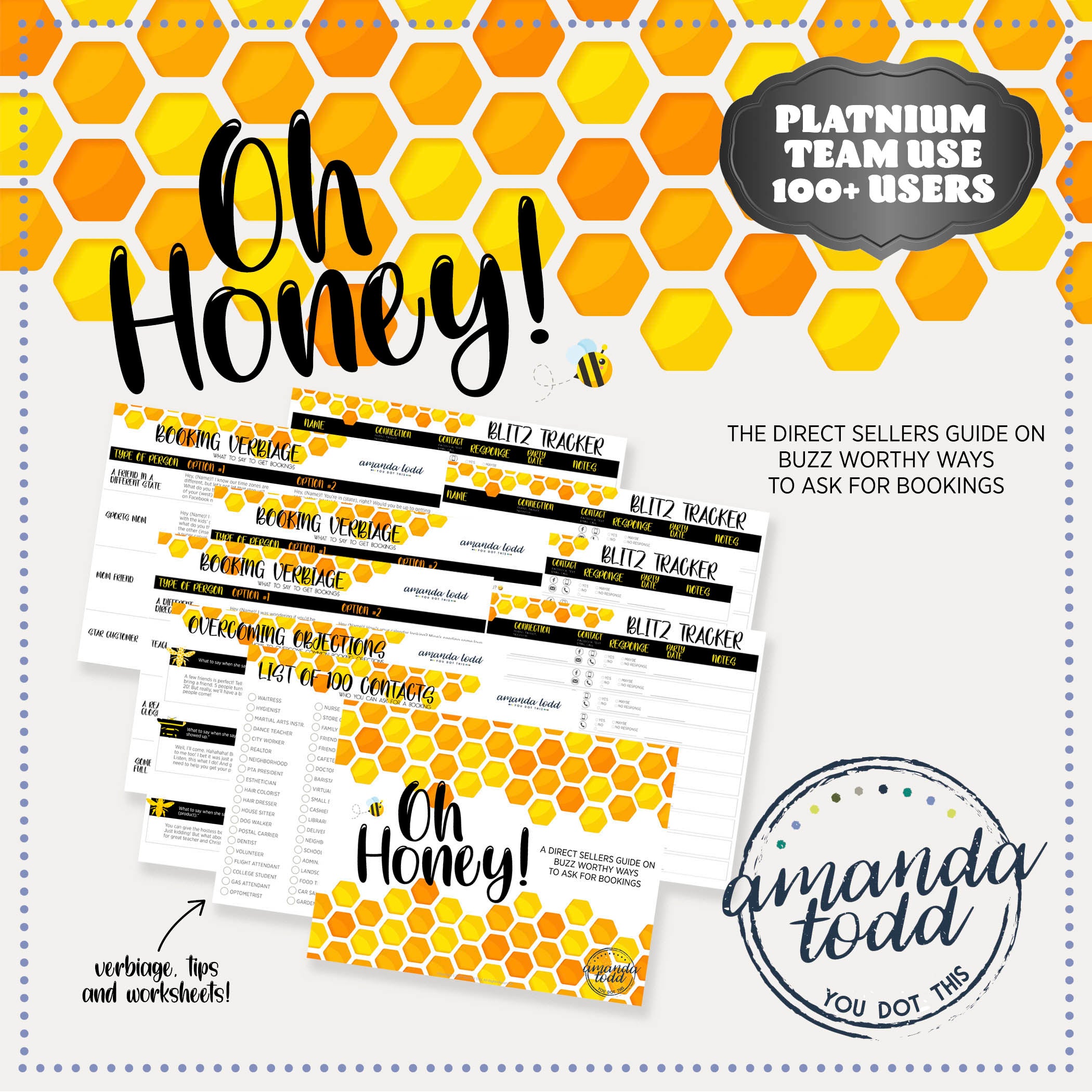 OH HONEY! BOOKING VERBIAGE GUIDE